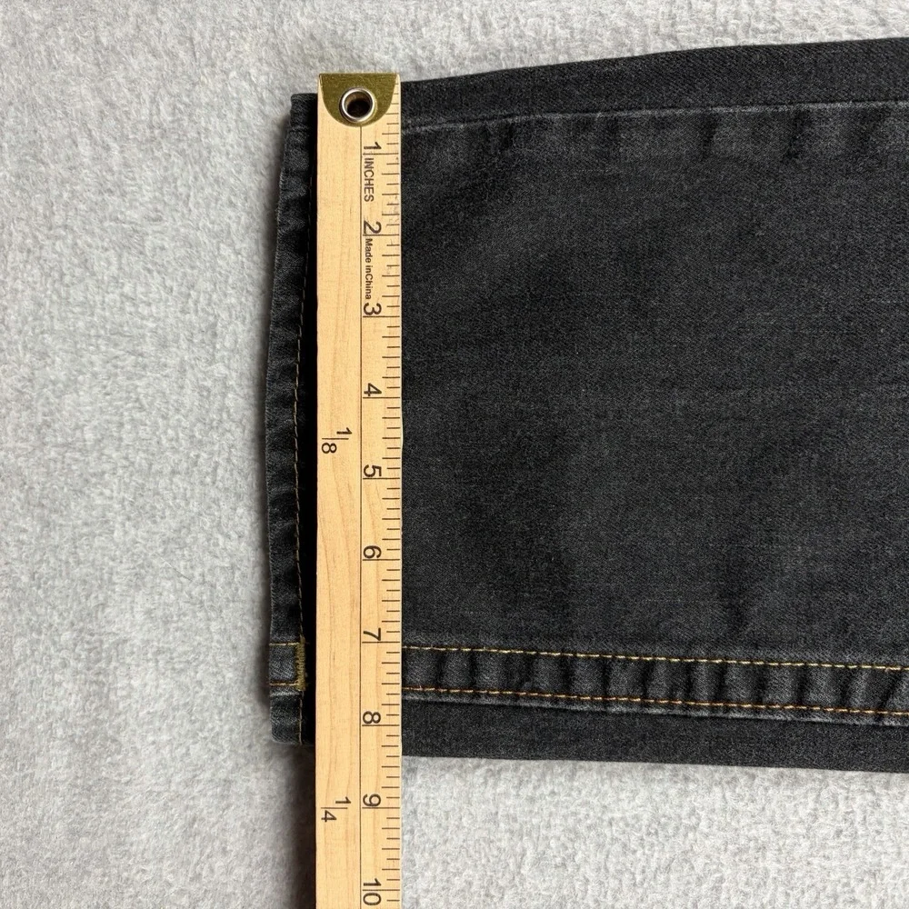 True Religion Jeans Mens 32x32 Dark Gray Contrast Stitch Straight Leg Low Rise